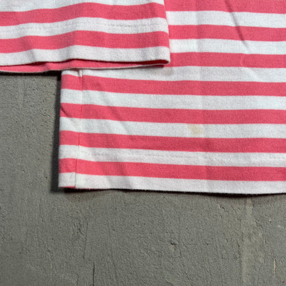 CDG Comme Des Garcons White/Pink Longsleeve Size XXL USED x17837