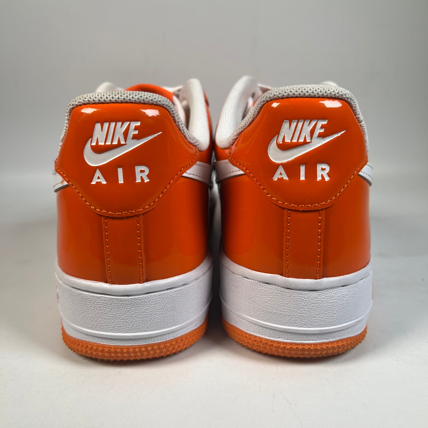 Nike Air Force 1 Low Orange White Patent (2024) Size 9 USED s23058