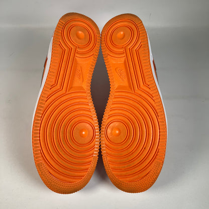 Nike Air Force 1 Low Orange White Patent (2024) Size 9 USED s23058