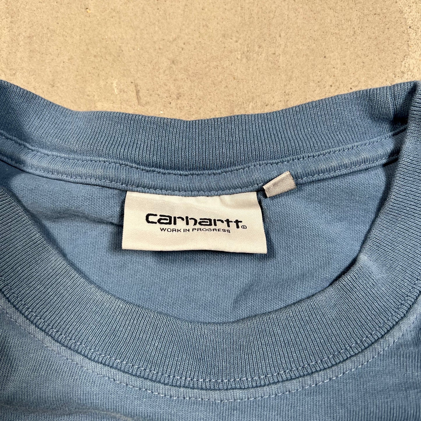 Carhartt WIP Light Blue Pocket Tee Size XL USED v19692