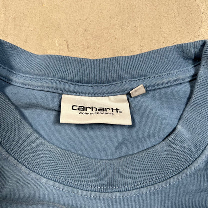 Carhartt WIP Light Blue Pocket Tee Size XL USED v19692