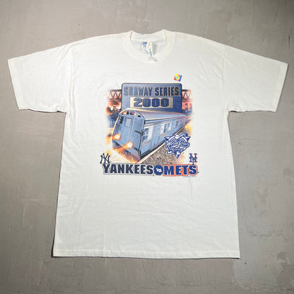 2000 Subway Series White Tee Size XL NEW v19697