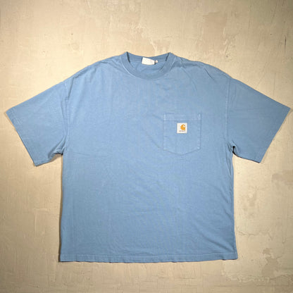 Carhartt WIP Light Blue Pocket Tee Size XL USED v19692