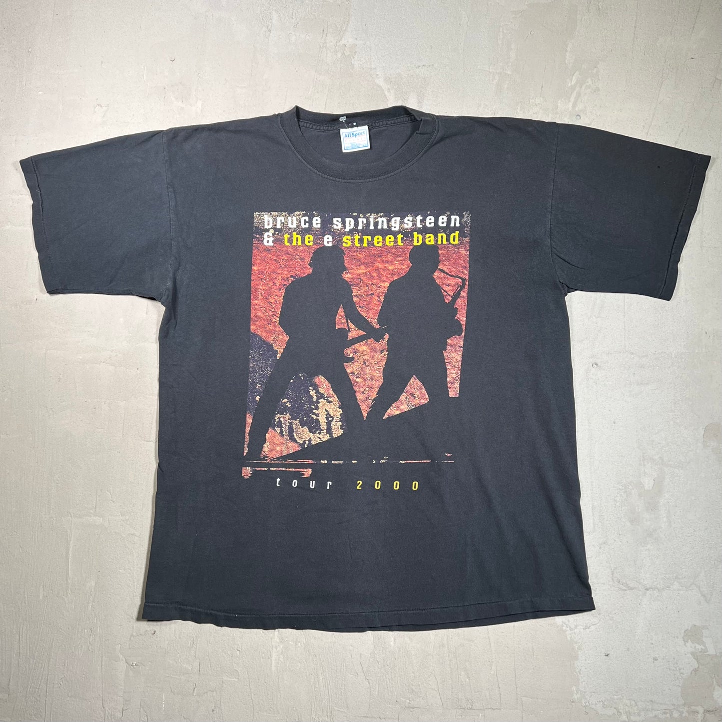 2000 Bruce Springsteen E Street Band Black Tour Tee Size XL USED v19696