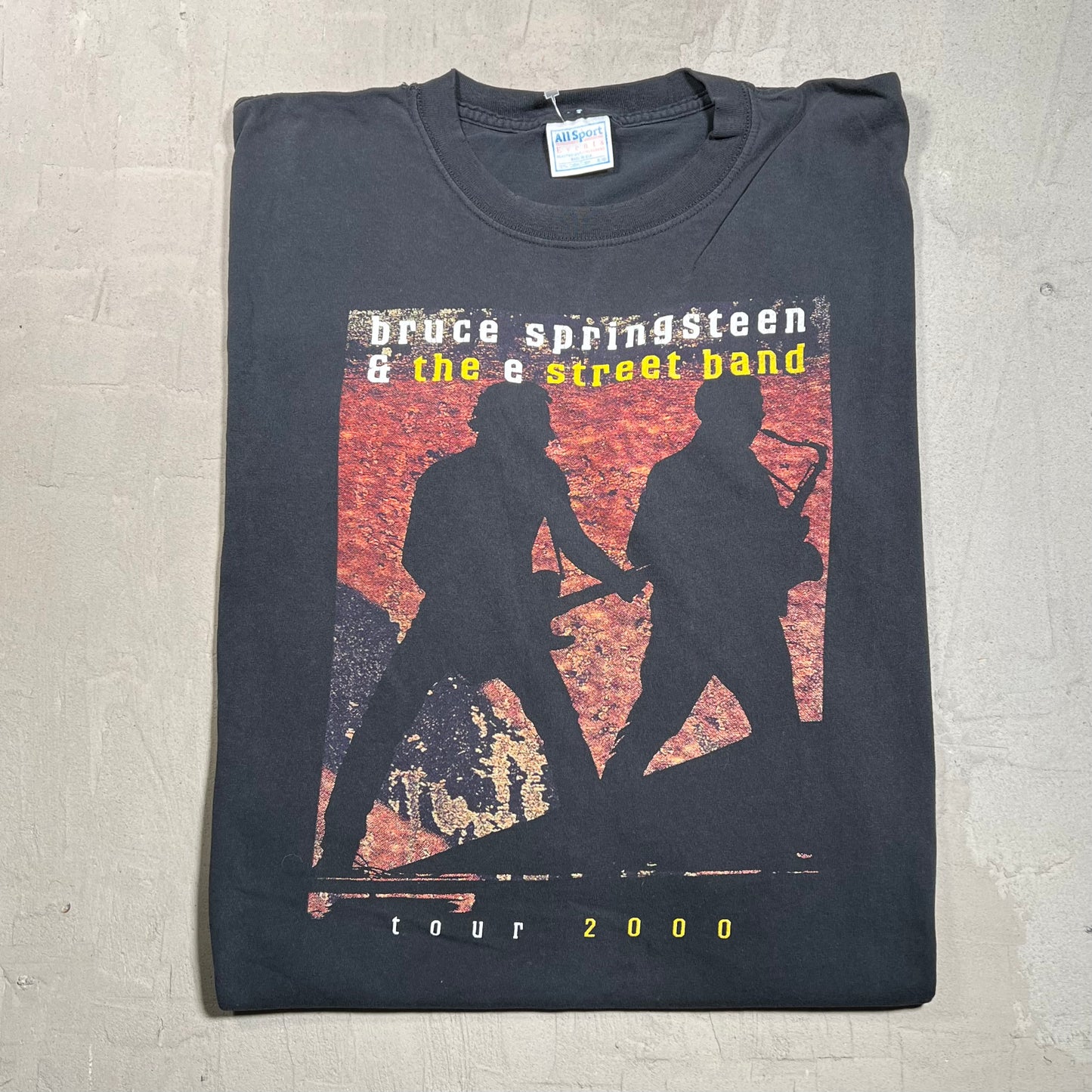 2000 Bruce Springsteen E Street Band Black Tour Tee Size XL USED v19696