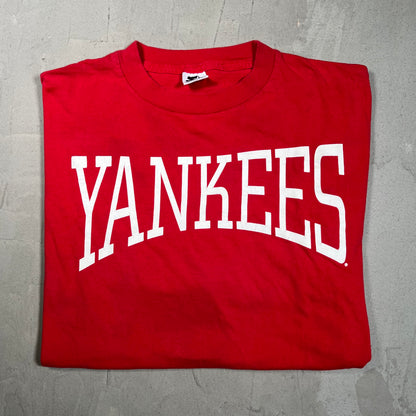 Y2K Yankees Starter Red Tee Size Large USED v19703
