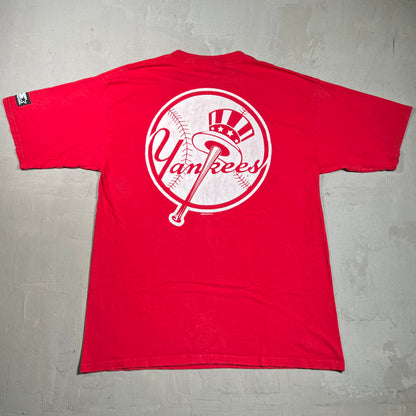 Y2K Yankees Starter Red Tee Size Large USED v19703