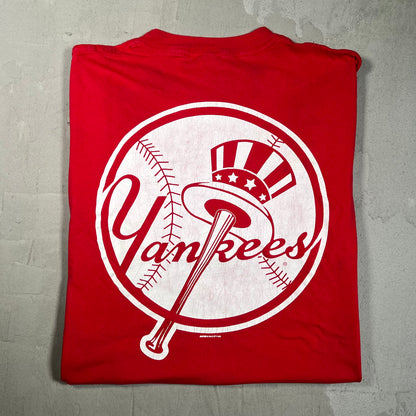 Y2K Yankees Starter Red Tee Size Large USED v19703