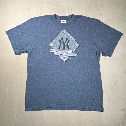 Y2K Nike Yankees White Tag Blue Tee Size Large USED v19704