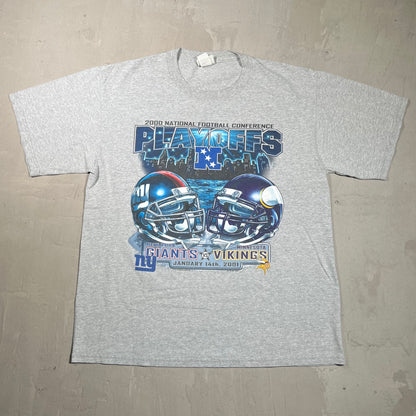 2000 NFC Championship "Helmets" Tee Grey Size Large USED v19700