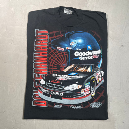 Y2K Nascar Dale Earnhardt Black Tee Size Large USED V19705