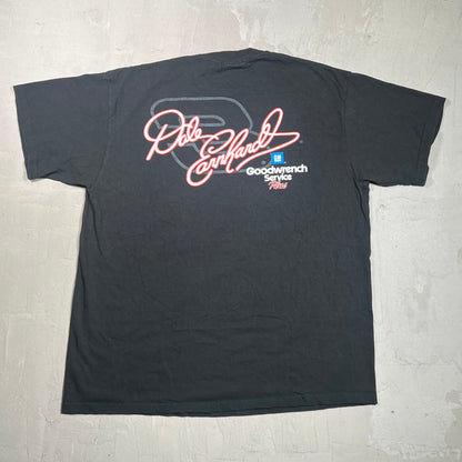 Y2K Nascar Dale Earnhardt Black Tee Size Large USED V19705