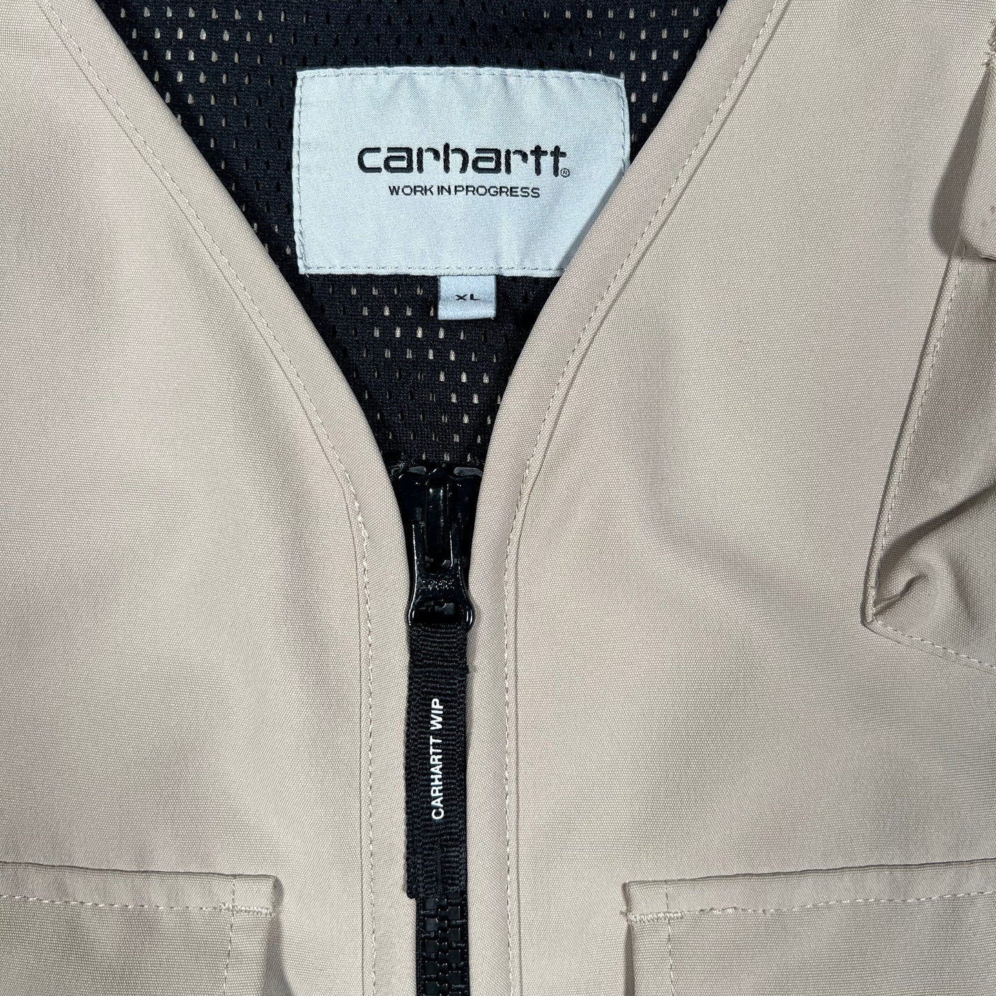 Carhartt WIP Khaki Nylon Hiking Vest Size XL USED v19688