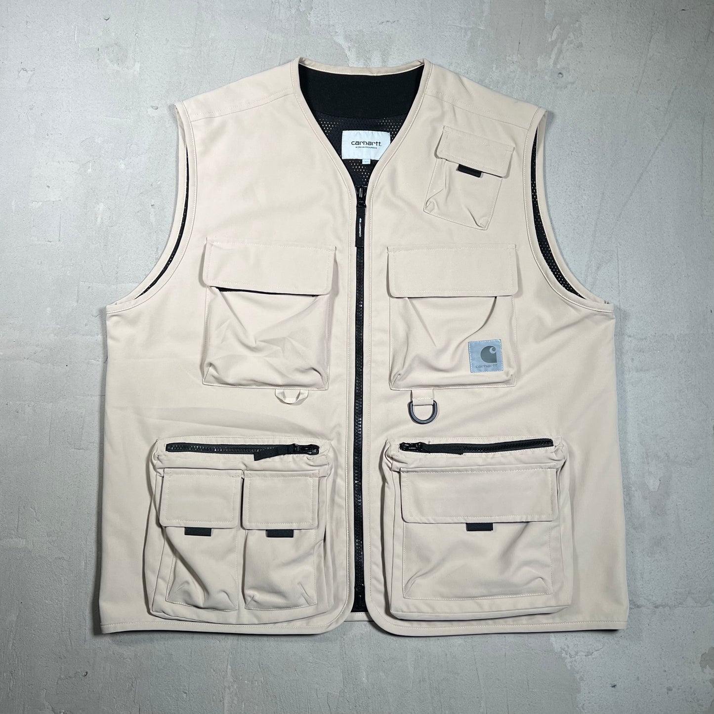 Carhartt WIP Khaki Nylon Hiking Vest Size XL USED v19688