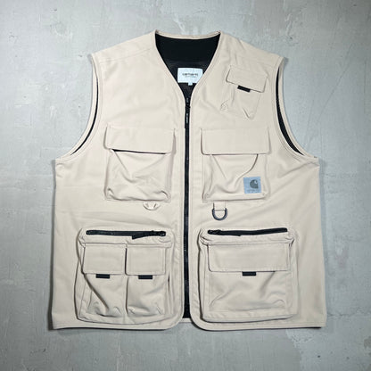 Carhartt WIP Khaki Nylon Hiking Vest Size XL USED v19688