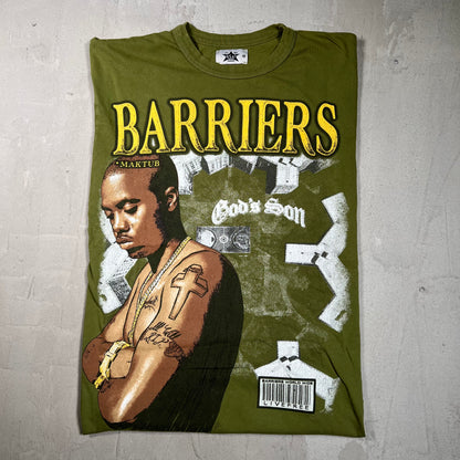 Barriers Nas Green Tee Size Medium USED x17829