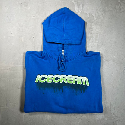 IceCream Billionaire Boys Club Melting Skeleton Blue Hoodie Size XL USED x17848