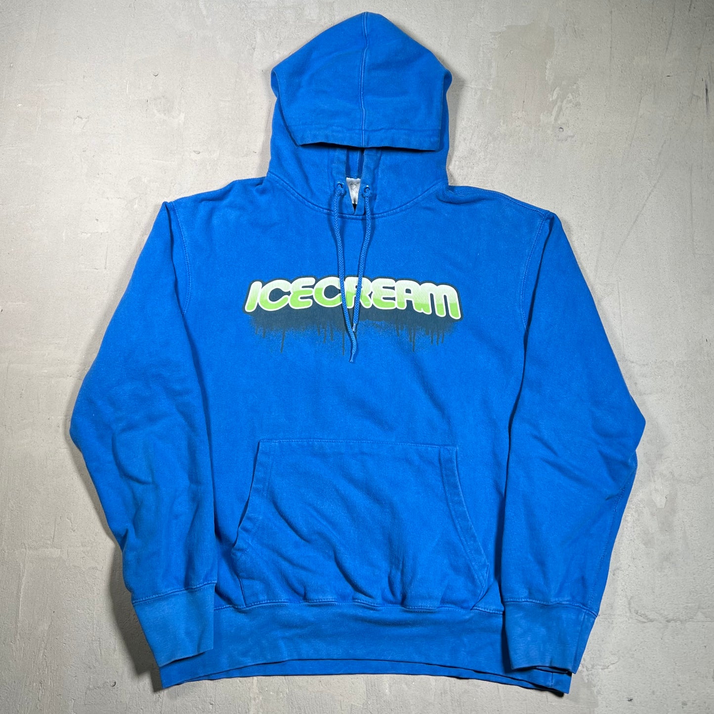IceCream Billionaire Boys Club Melting Skeleton Blue Hoodie Size XL USED x17848