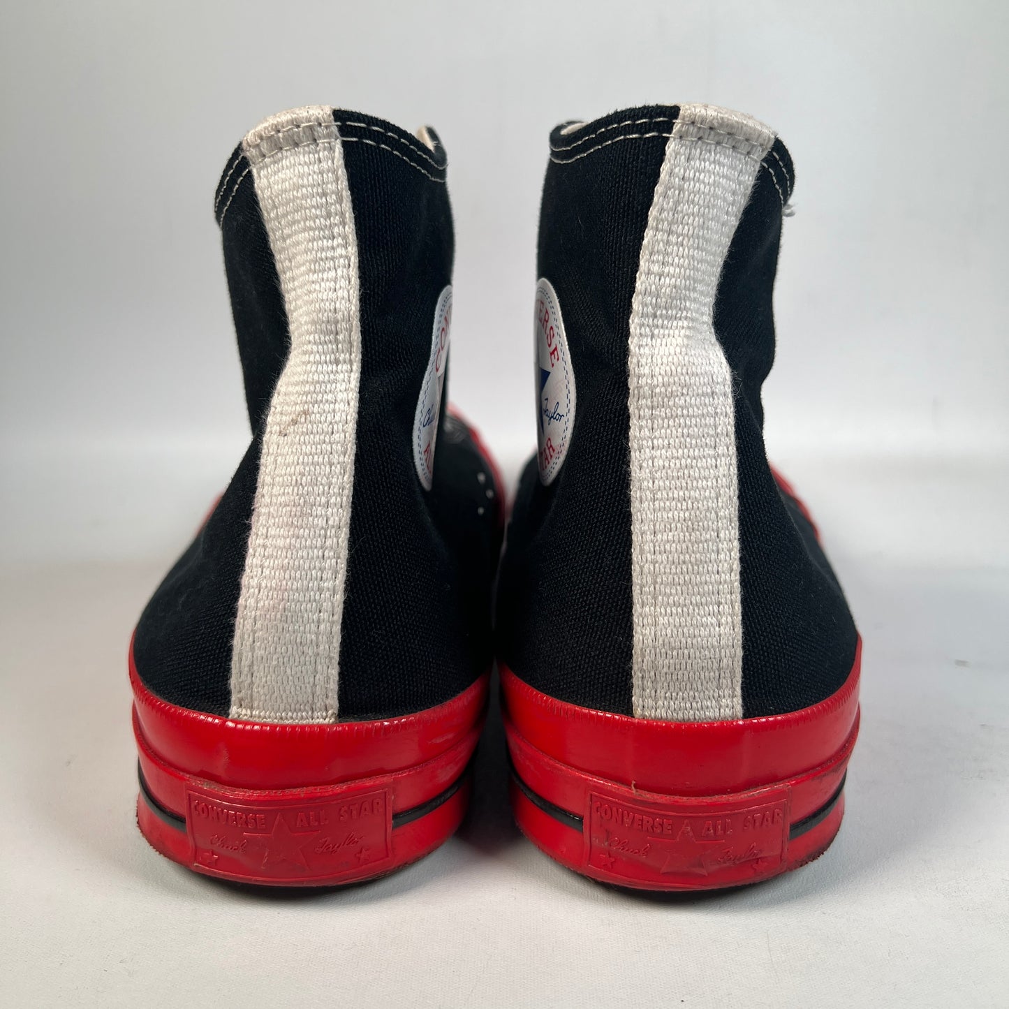 Converse CDG Play Black Red Midsole (2022) Size 10 USED s23149