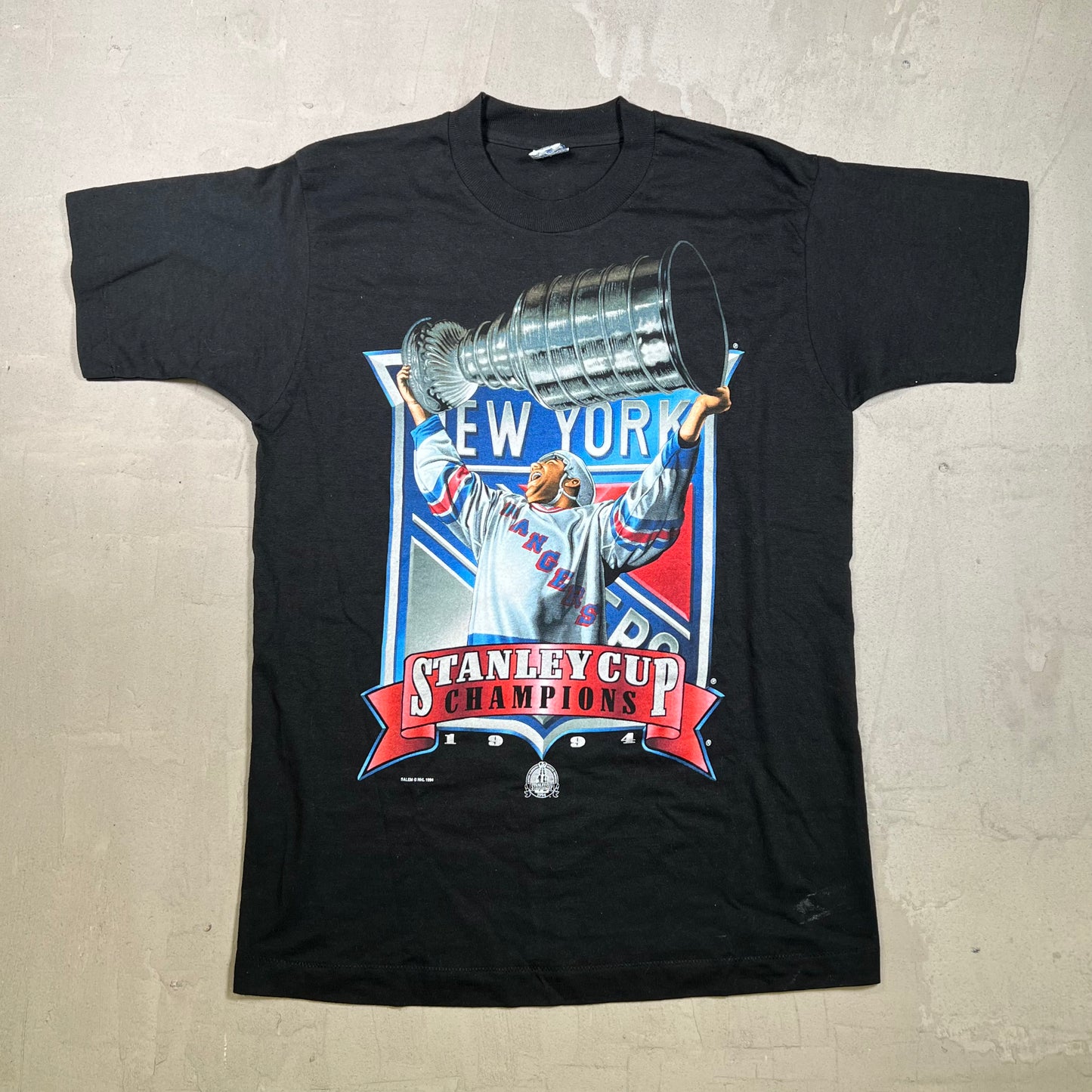 1994 New York Rangers Stanley Cup Champs Black Tee Size Large USED v19755