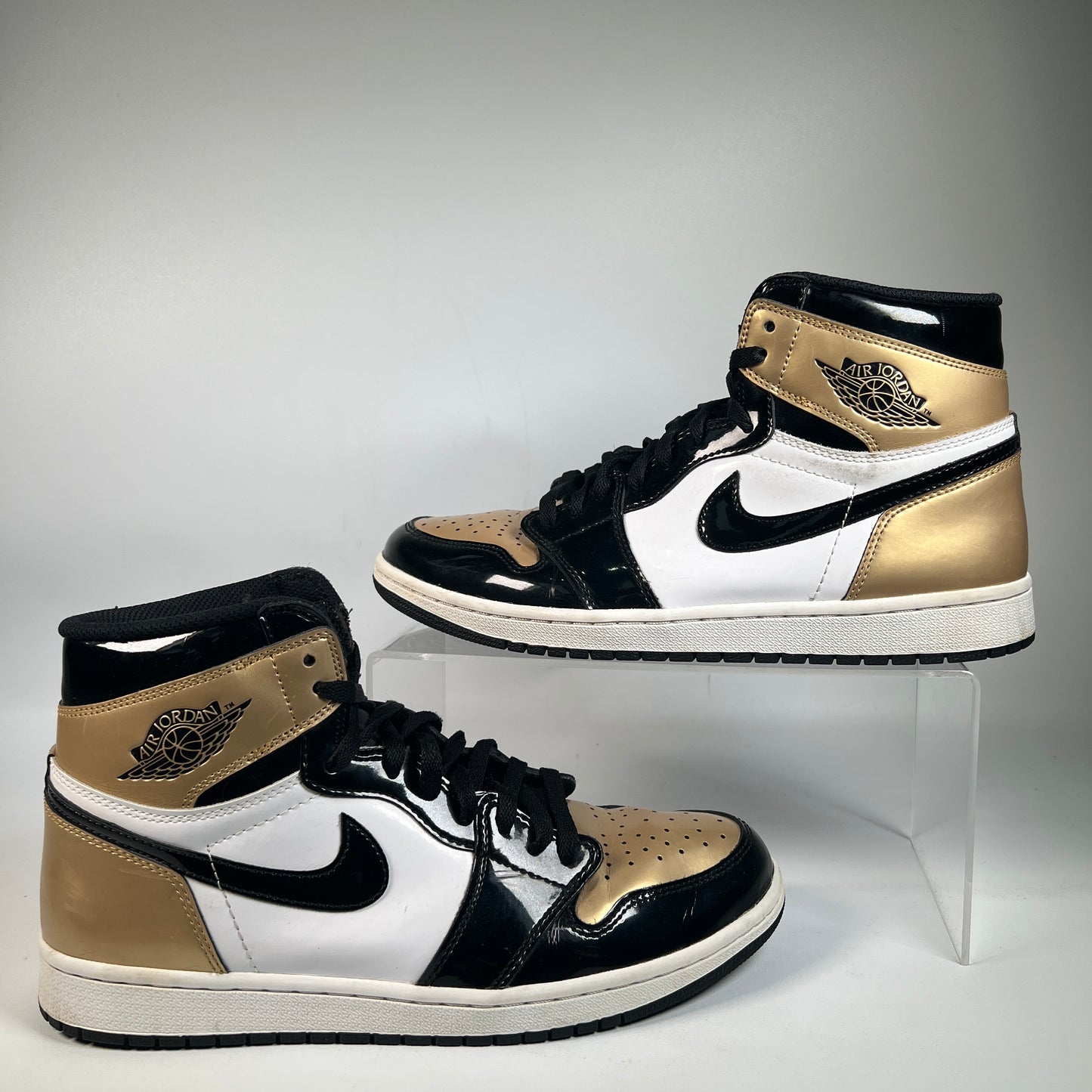 Jordan 1 High Patent Gold Toe (2018) Size 10.5 USED s22858