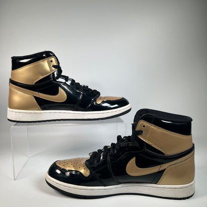 Jordan 1 High Patent Gold Toe (2018) Size 10.5 USED s22858