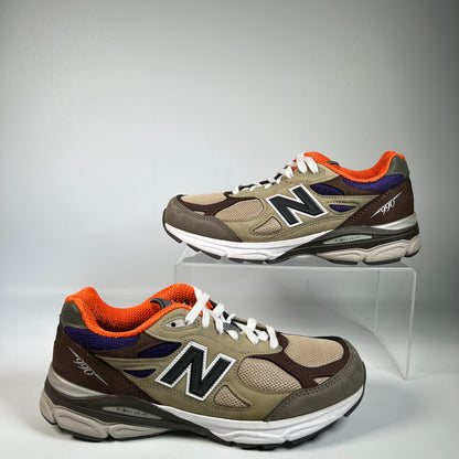 New Balance 990v3 MiUSA Teddy Santis Khaki Orange (2023) Size 8.5 USED s22787