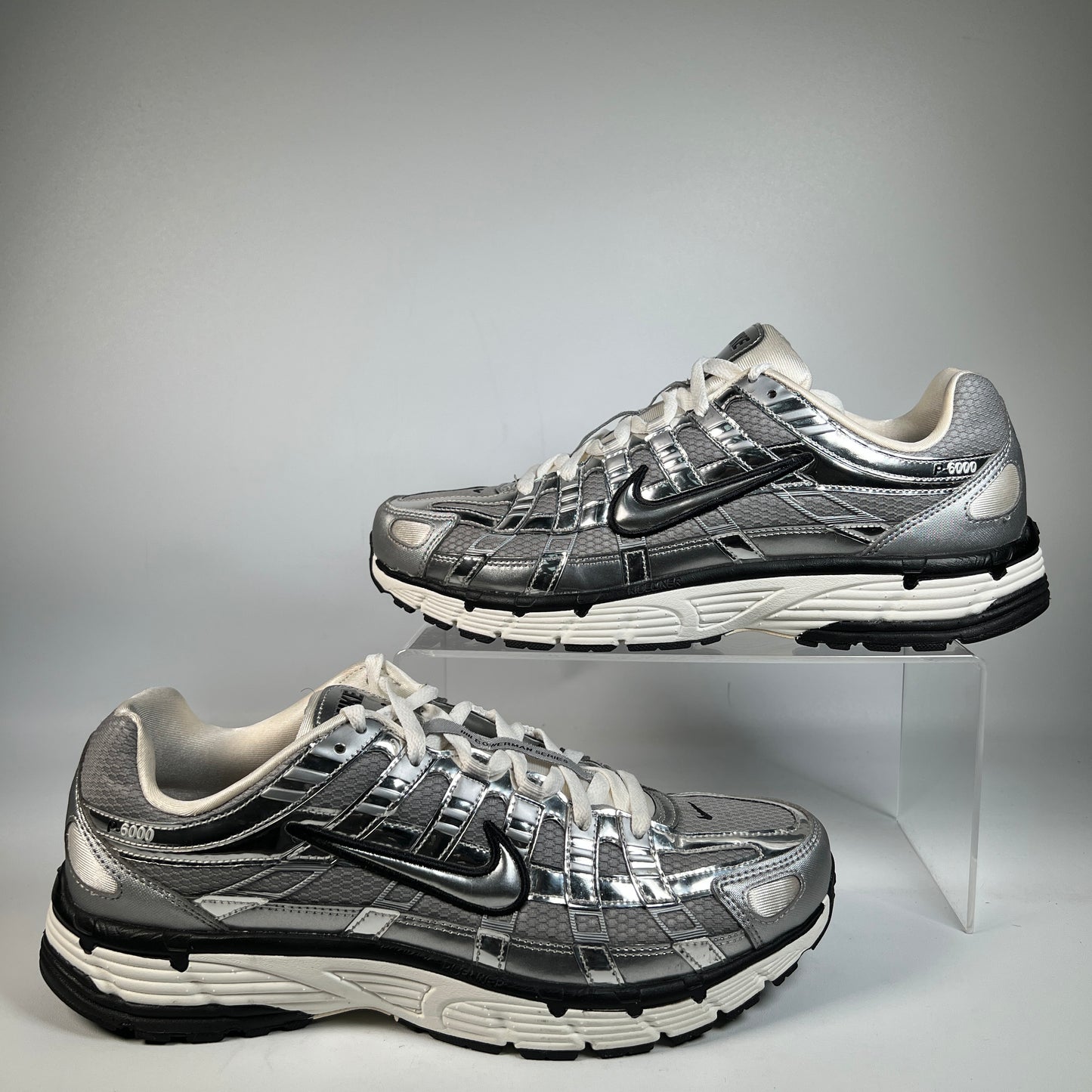 Nike P-6000 Metallic Silver (2023) Size 11.5 USED s23001