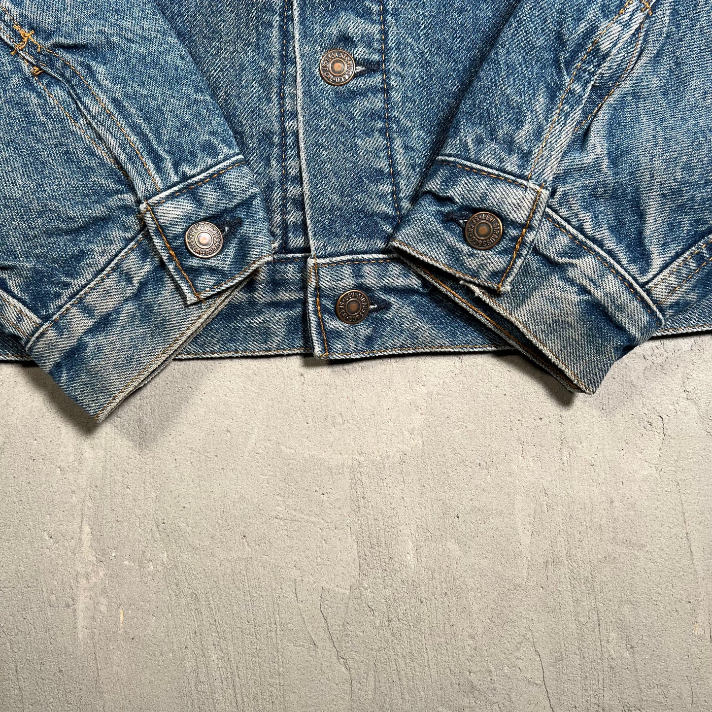 1980s Levis Denim Trucker Blanket Lining Blue Jean Jacket Size Large USED v19764