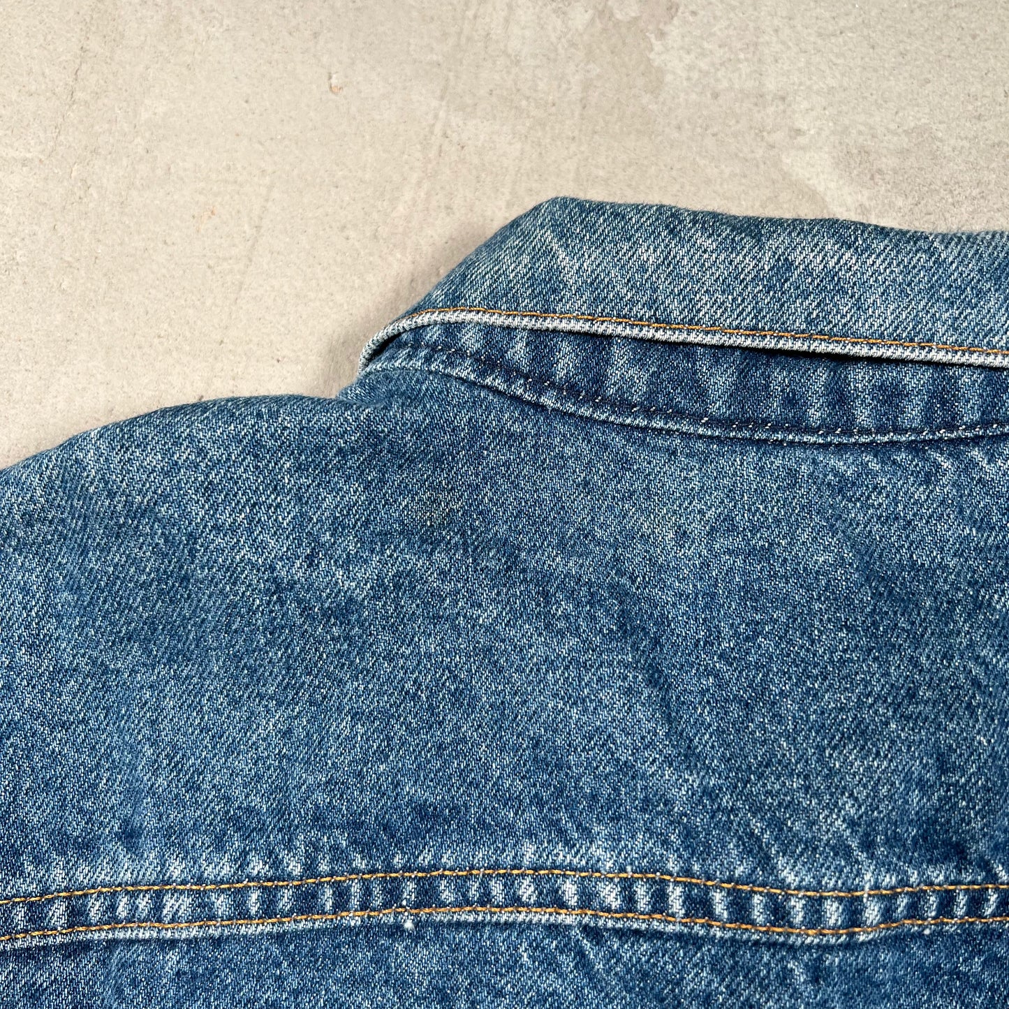 1980s Levis Denim Trucker Blanket Lining Blue Jean Jacket Size Large USED v19764