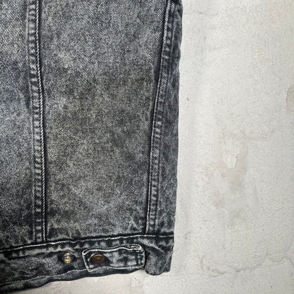 1980s Levis Acid Washed White Sherpa Lining Jean Jacket Size Large USED v19765