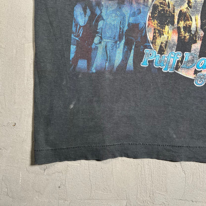 1990s Puff Daddy P Diddy Hold Me Down Rap Style Washed Black Tee Size XL USED v19760