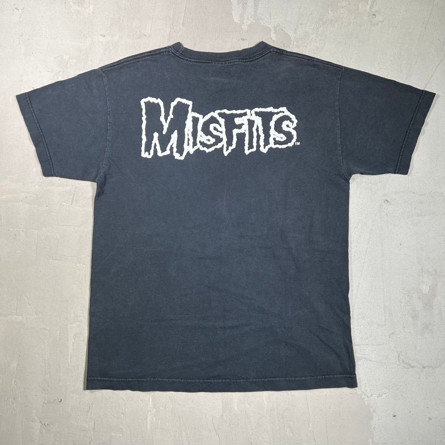 2002 Misfits Face of Fear Black Tee Size Medium USED v19772