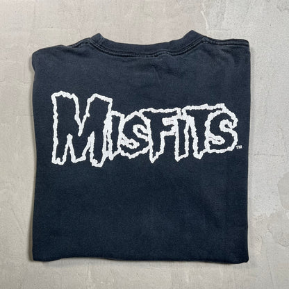 2002 Misfits Face of Fear Black Tee Size Medium USED v19772