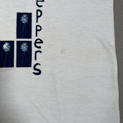 2002 Red Hot Chili Peppers By The Way Ringer White Tee Size Small USED v19773
