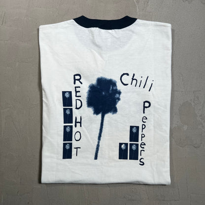 2002 Red Hot Chili Peppers By The Way Ringer White Tee Size Small USED v19773