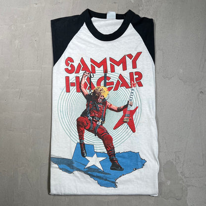 1983 Sammy Hagar Buring Across The States Tour White Raglan Longsleeve Size Small USED v19770