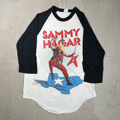 1983 Sammy Hagar Buring Across The States Tour White Raglan Longsleeve Size Small USED v19770