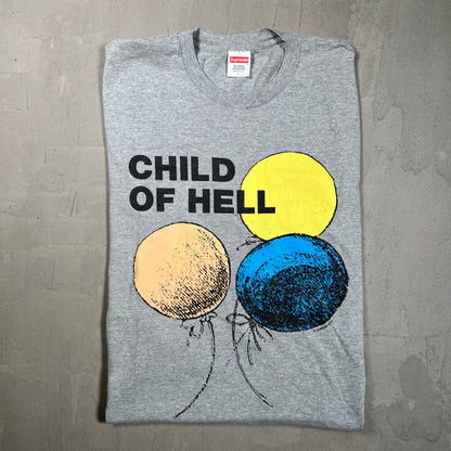 2015 Supreme Child of Hell Grey Tee Size Large USED x17899