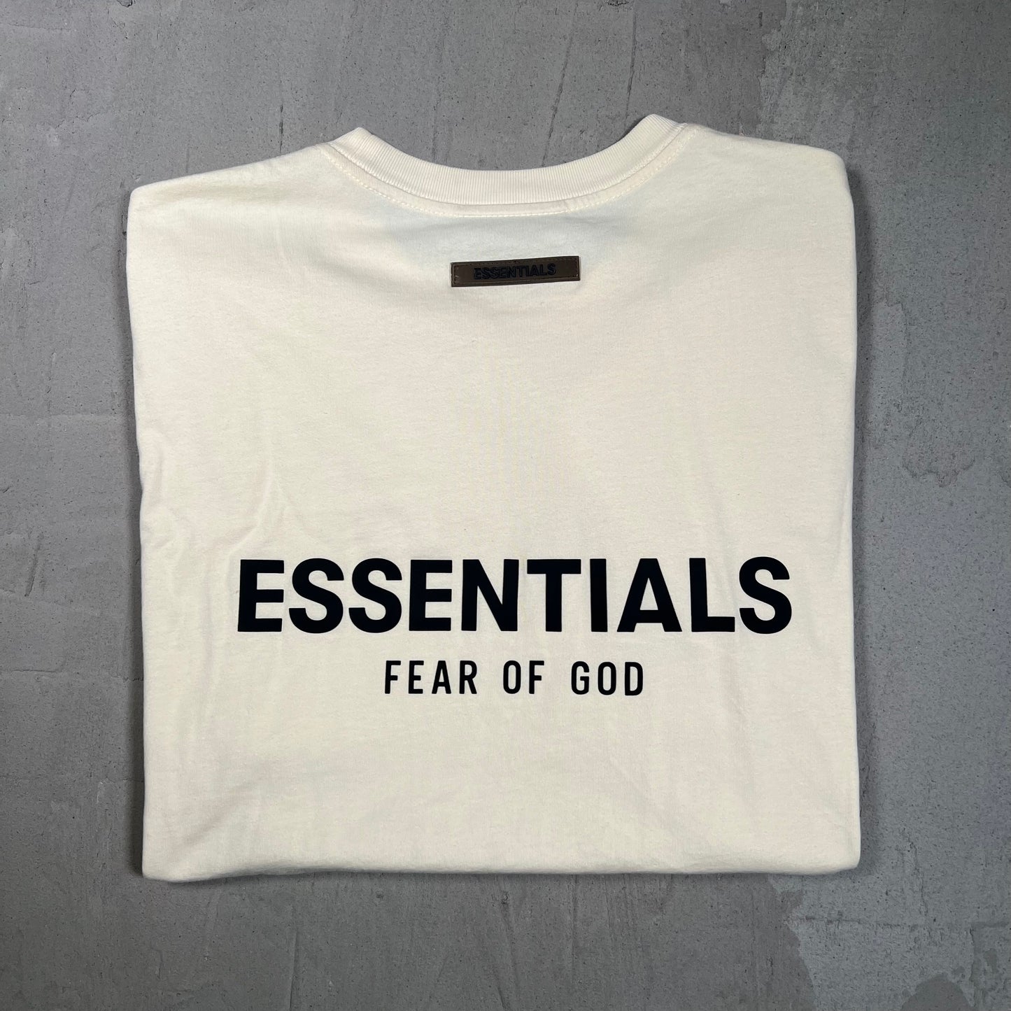 Fear of God FOG Essentials Cream Tee Size Medium USED x17900