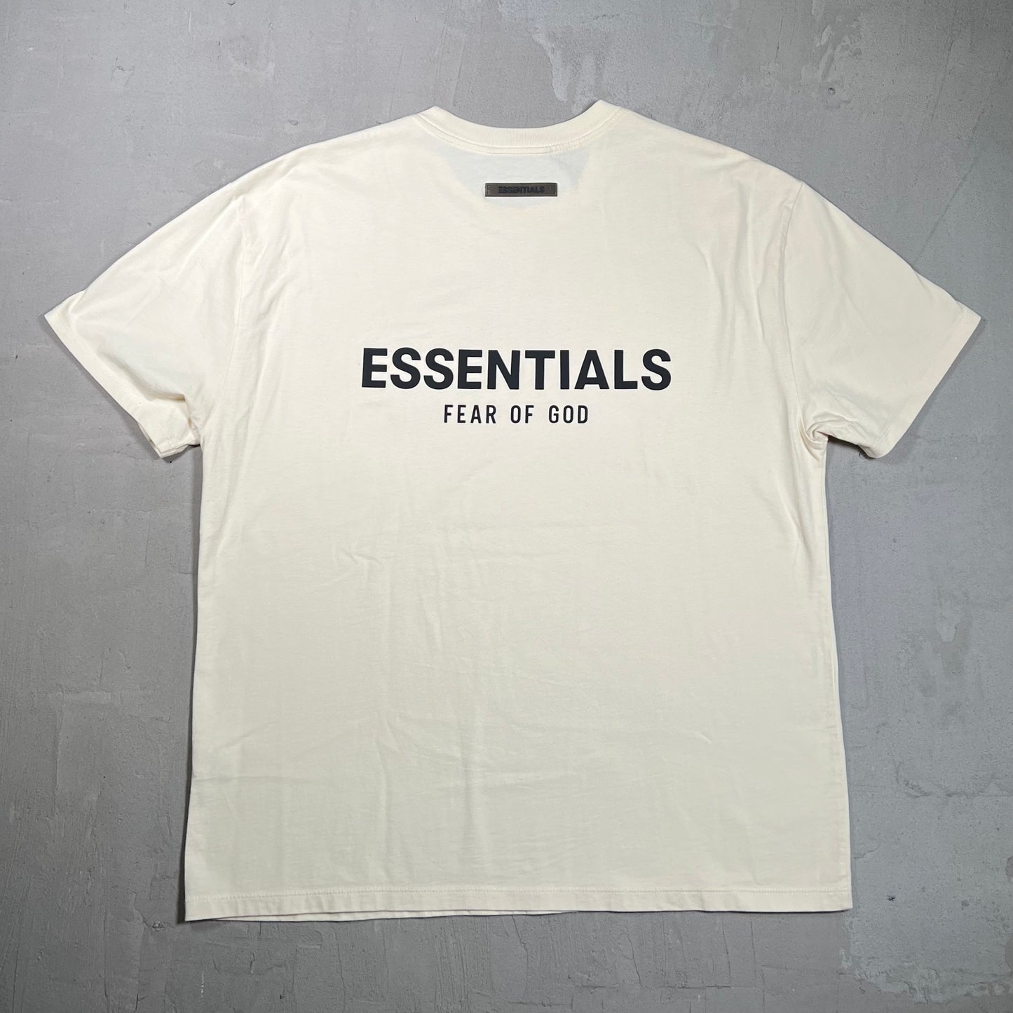 Fear of God FOG Essentials Cream Tee Size Medium USED x17900