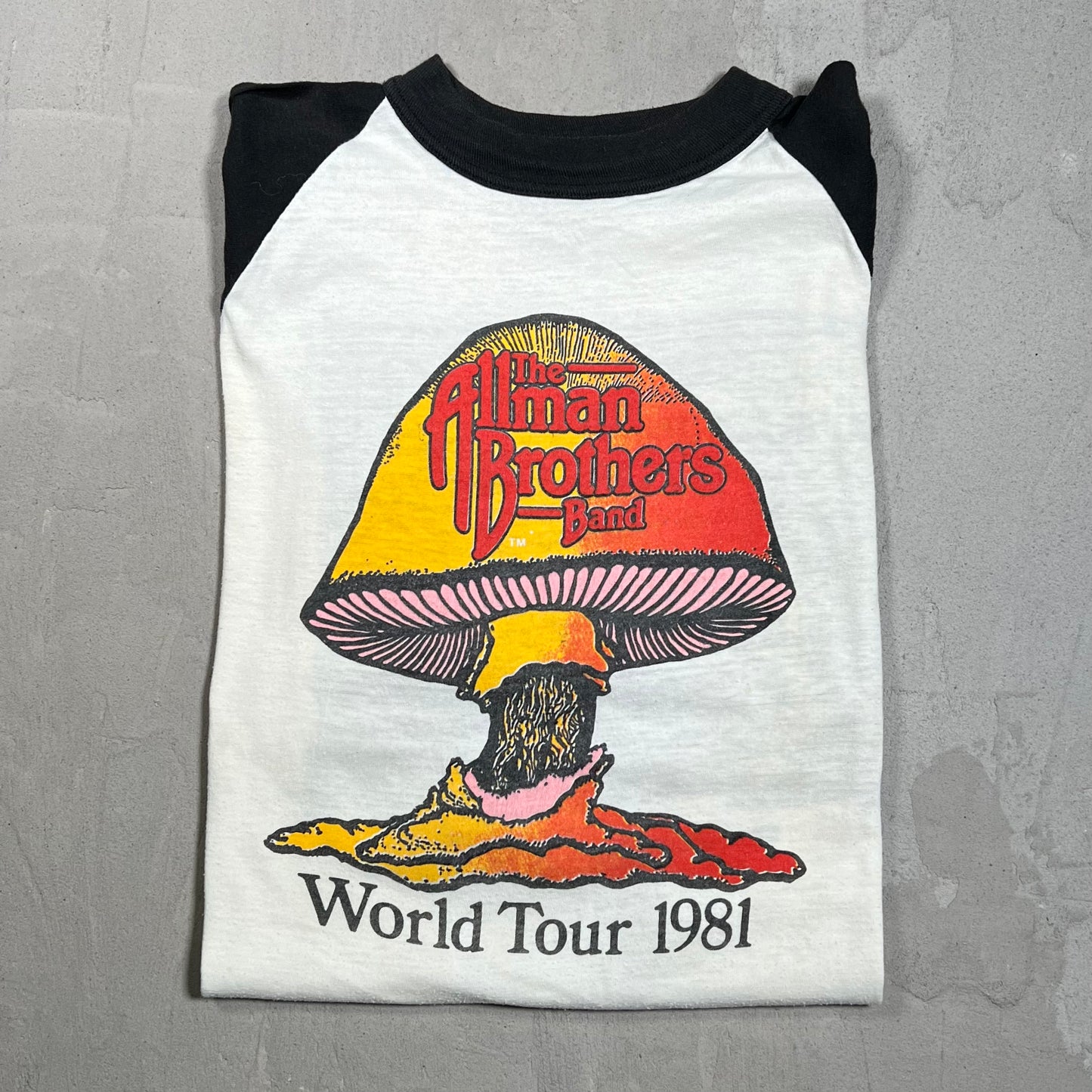 1981 The Allman Brothers Band World Tour Ragland On The Road White Longsleeve Size Large USED v19769