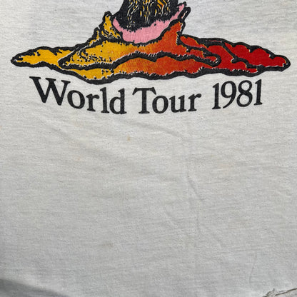 1981 The Allman Brothers Band World Tour Ragland On The Road White Longsleeve Size Large USED v19769