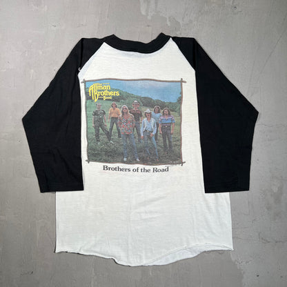 1981 The Allman Brothers Band World Tour Ragland On The Road White Longsleeve Size Large USED v19769