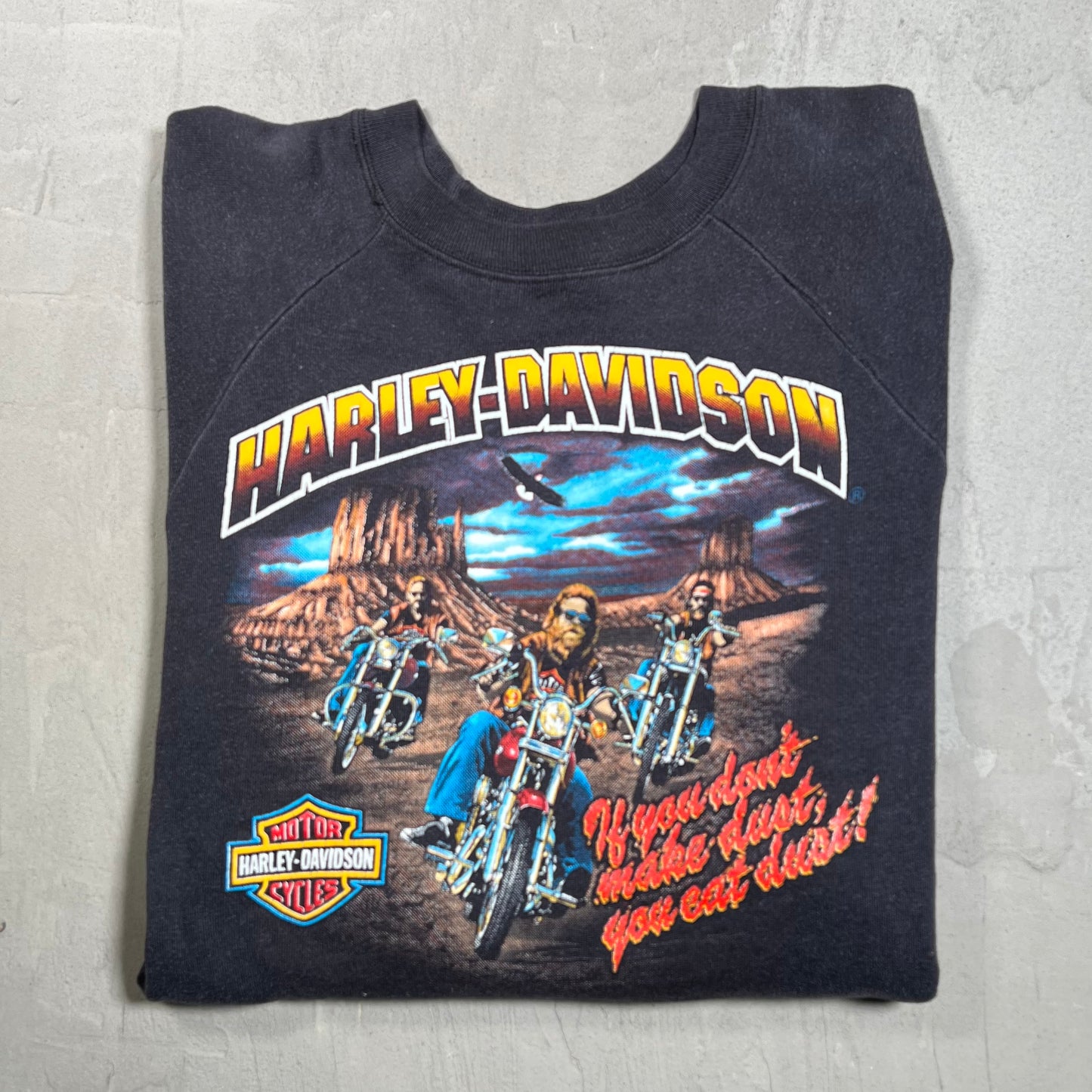 1987 Harley Davidson Rodneys Cycle House Black Crewneck Size XL USED v19781