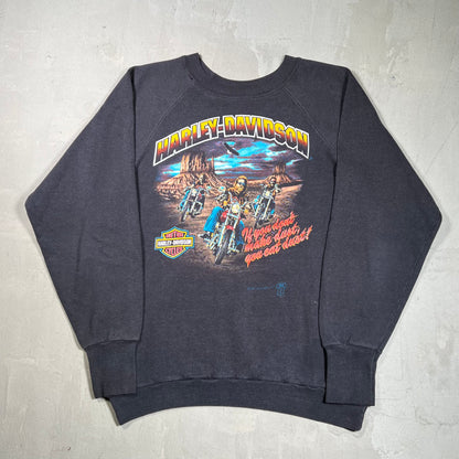 1987 Harley Davidson Rodneys Cycle House Black Crewneck Size XL USED v19781