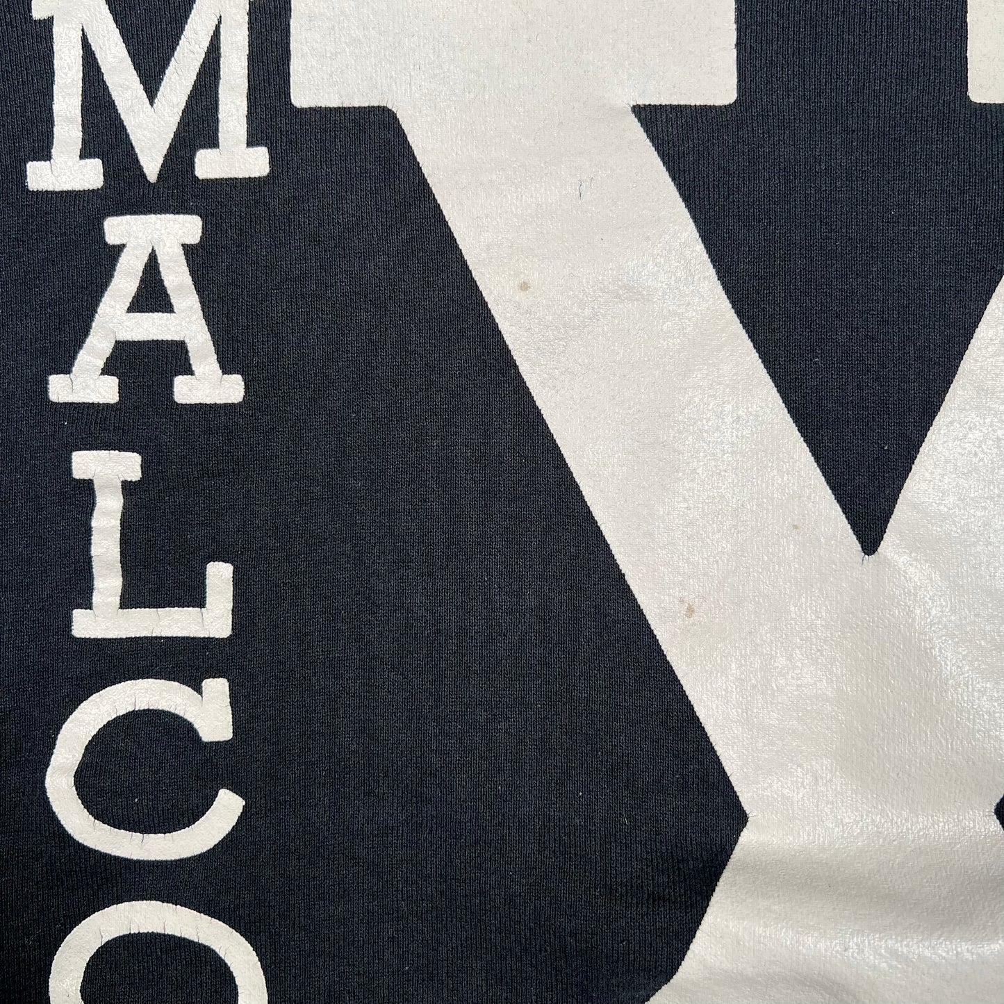 1990s Malcolm X Big Print Black Crewneck Size XL USED v19780