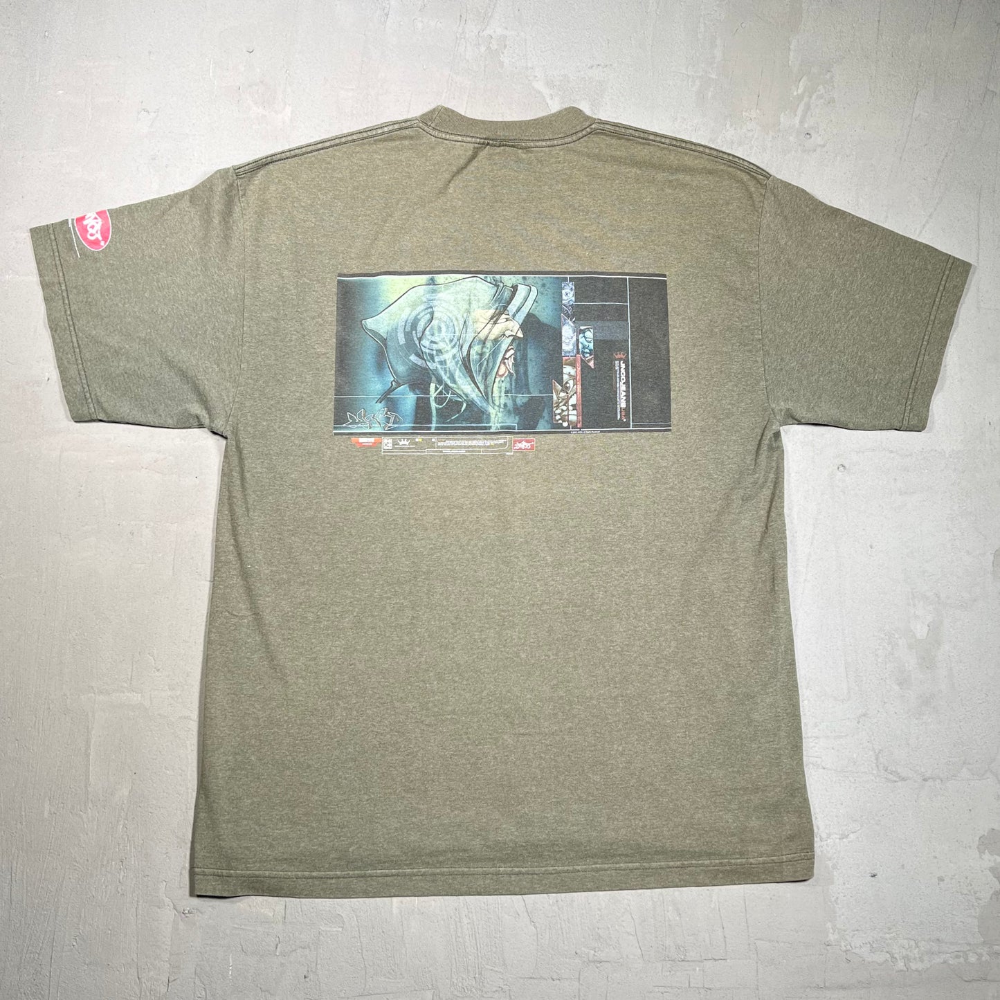 2000 Jnco Anime Wizard Green Tee Size Large USED v19776