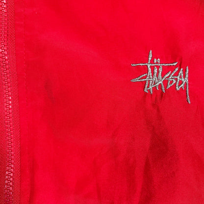 1990s Stussy Red Light Zip Up Windbreaker Size Medium USED v19778