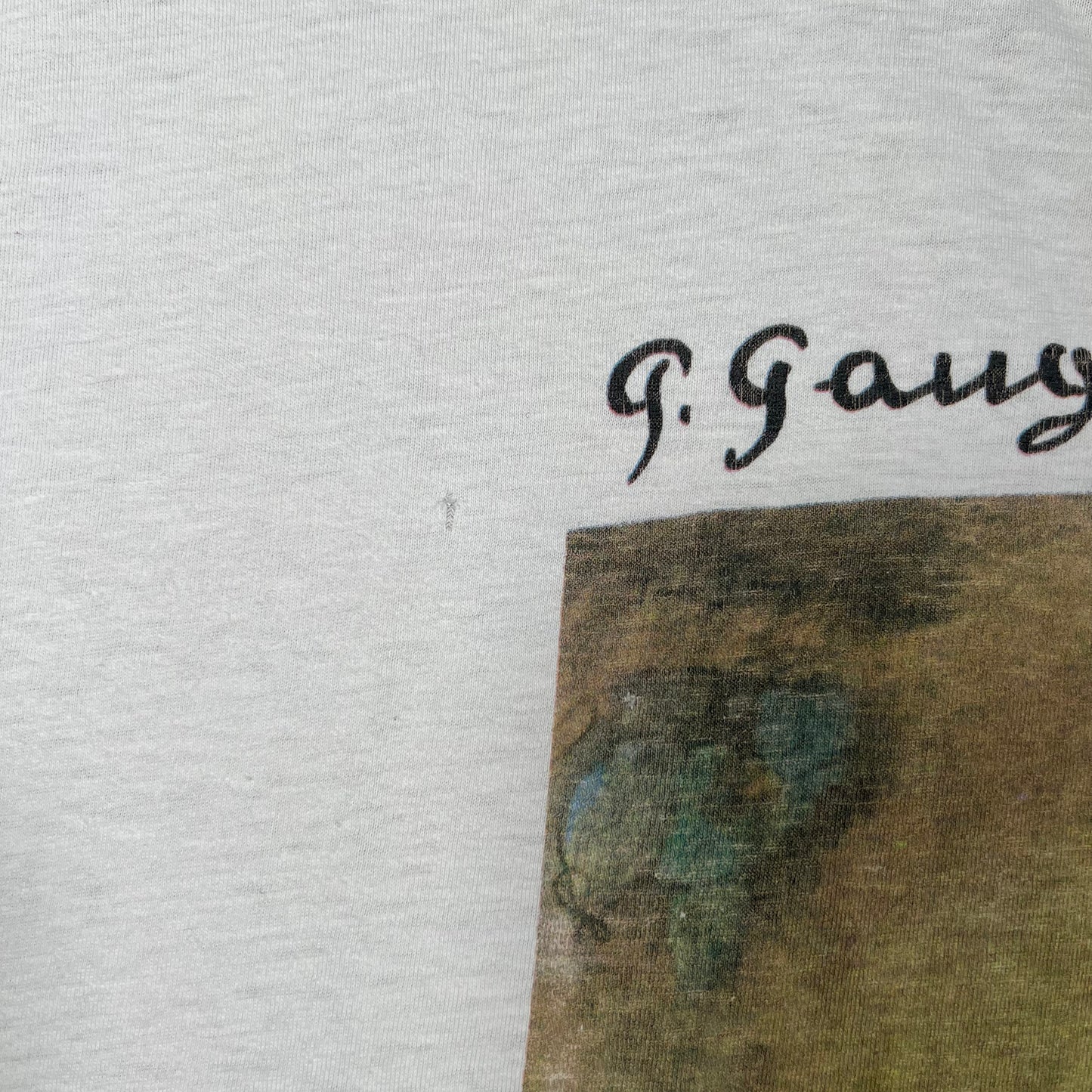 1990s Paul Gauguins Arearea Painting Print White Tee Size XL USED v19767